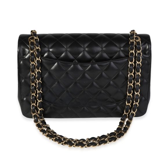 Chanel Black Quilted Lambskin Jumbo Classic Double Flap - Picture 3 of 8
